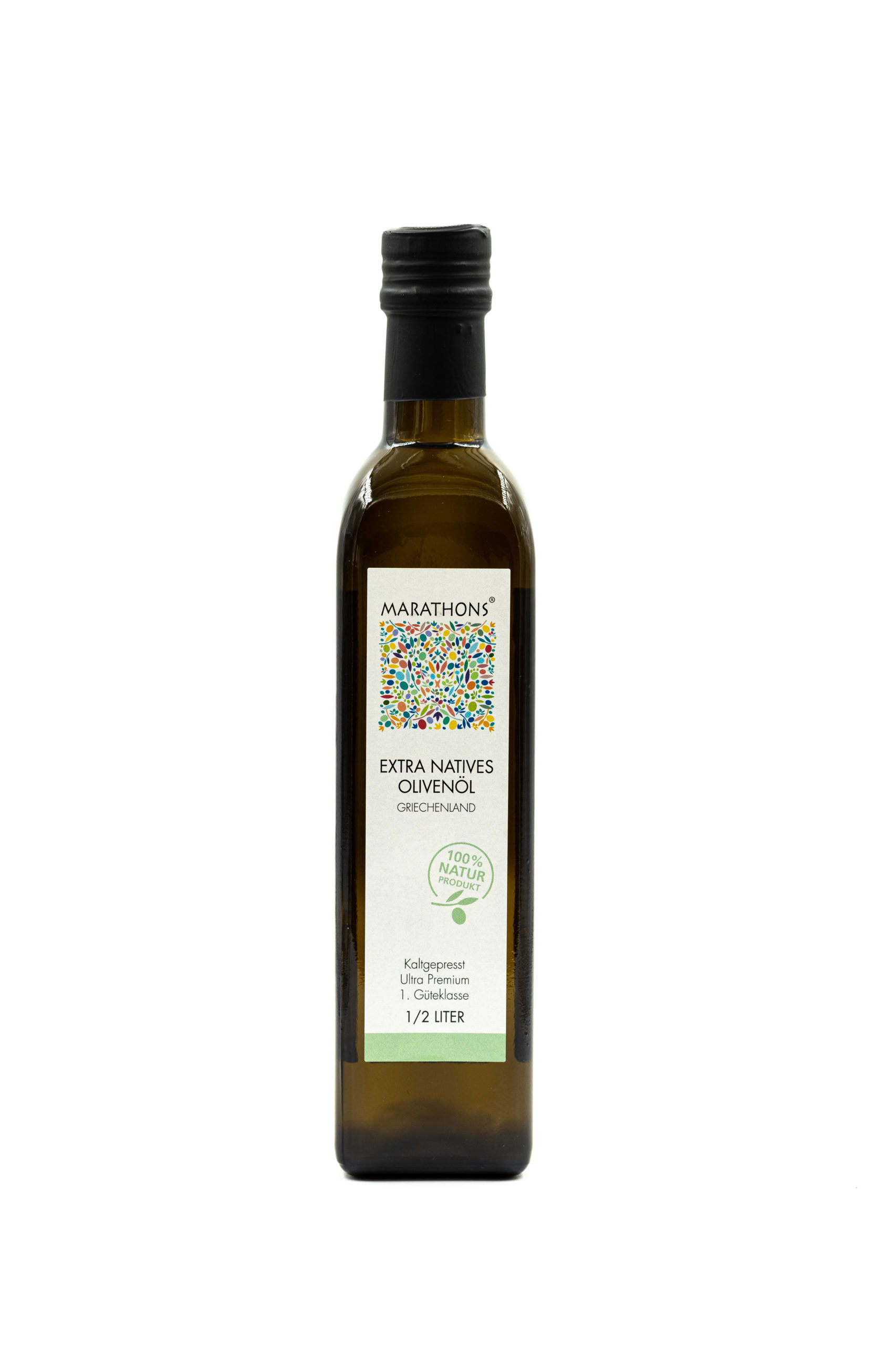 Flacon pour huile d'olive en portion de 100 ml, en verre